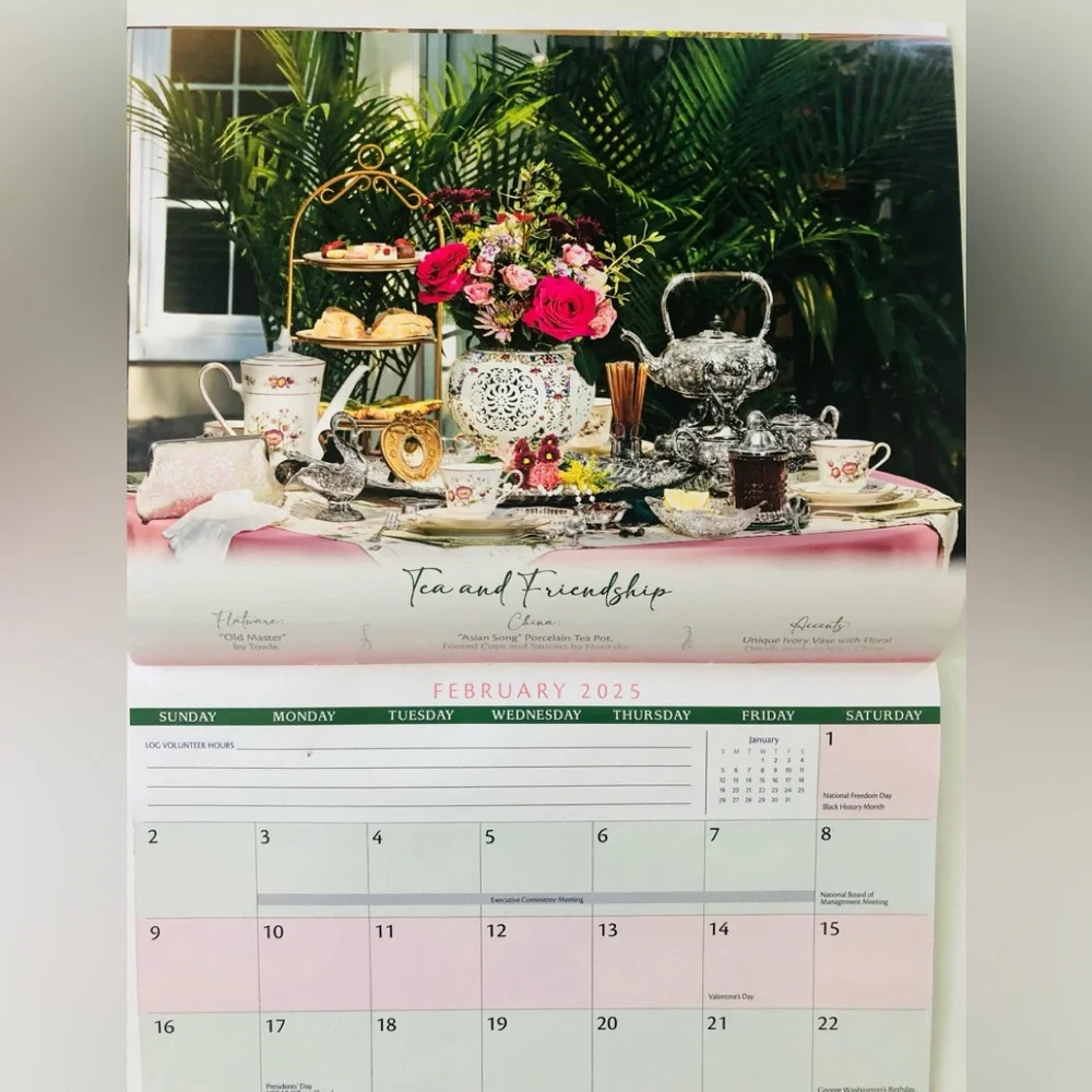 DAR Daughters of the American revolution 2025 Calendar NEW Collectible Tables